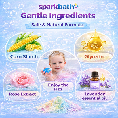 SparkBath Bath Bomb Toy Balls for Kids | Surprise Color Fizz | Perfect Gift Box Set