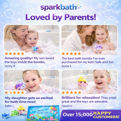 SparkBath Bath Bomb Toy Balls for Kids | Surprise Color Fizz | Perfect Gift Box Set