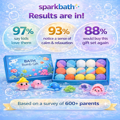 SparkBath Bath Bomb Toy Balls for Kids | Surprise Color Fizz | Perfect Gift Box Set